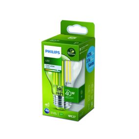 Philips LED žiarovka E27 2, 5W 4000K filament 485lm, sklo, E27, 2.5W, Energialuokka: A, P: 10.6 cm