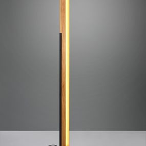 TRIO 441610132 KERALA dotyková stojaca lampa SMD LED V1200mm 16W/1950lm 3000K čierna matná, drevo