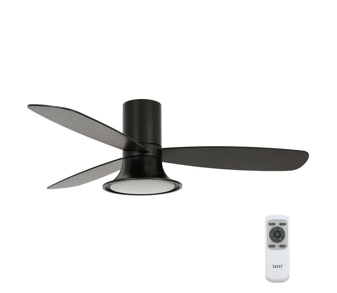 Lucci Air 210662 - LED Stropný ventilátor FLUSSO 1xGX53/18W/230V čierna + DO