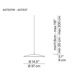 Luceplan Koinè LED svietidlo 927 Ø 37 cm modrá, Obývacia izba / jedáleň, hliník, sklo, 19W, K: 8cm