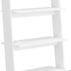 Regál so skrinkou 80 cm Rack (biela + čierny lesk)