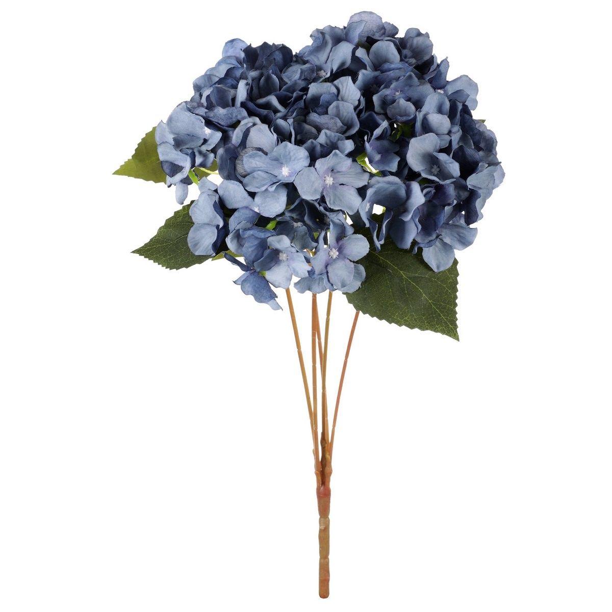 Pugét hortenzií modrá, 5 kvetov, 20 x 43 cm
