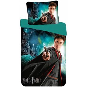 Setino · Bavlnené posteľné obliečky Harry Potter - motív Mladý čarodejník - 100% bavlna - 70 x 90 cm + 140 x 200 cm
