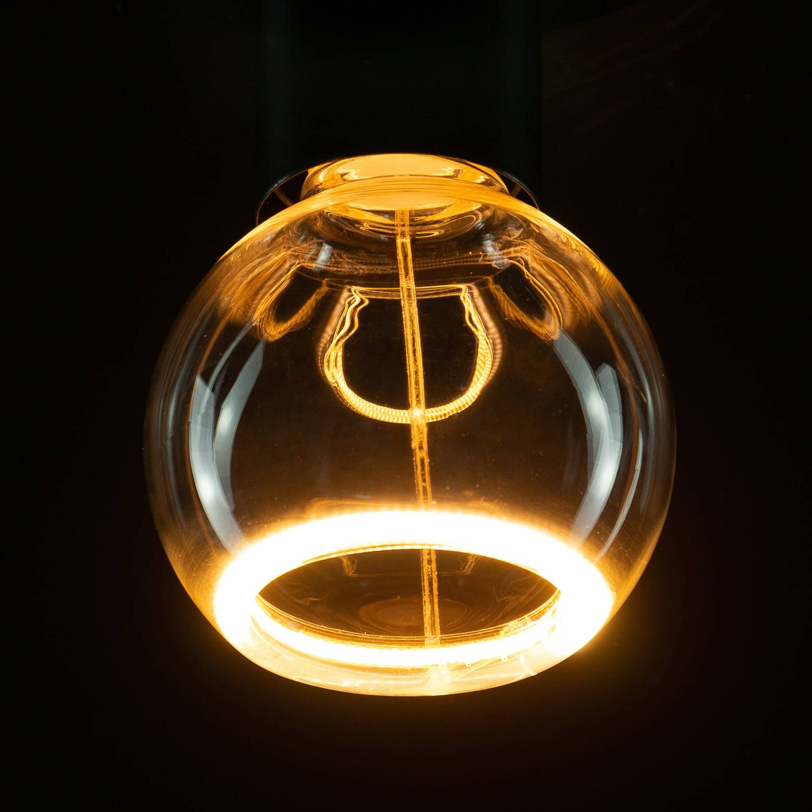 Segula SEGULA LED floating globe žiarovka G80 E27 4W číra, sklo, kov, E27, 4W, Energialuokka: G, P: 10.5 cm