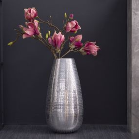 Dizajnová váza Malia 50 cm strieborná