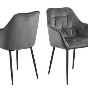 Dizajnová stolička Alarik, tmavosivá
