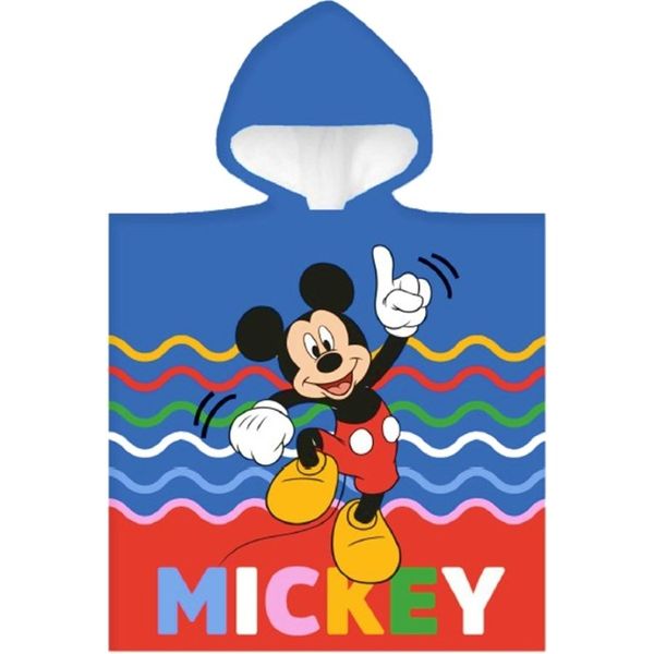 Carbotex · Chlapčenské plážové pončo - osuška s kapucňou Mickey Mouse - Disney - 100% bavlna - 50 x 110 cm
