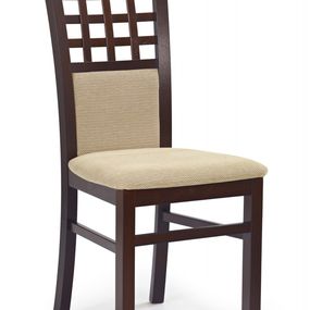 Jedálenská stolička Gernia tmavý orech/béžová