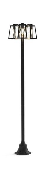 Lutec 7290903012 záhradný stĺpik Fia 3x40W | E27 | IP44 - čierna
