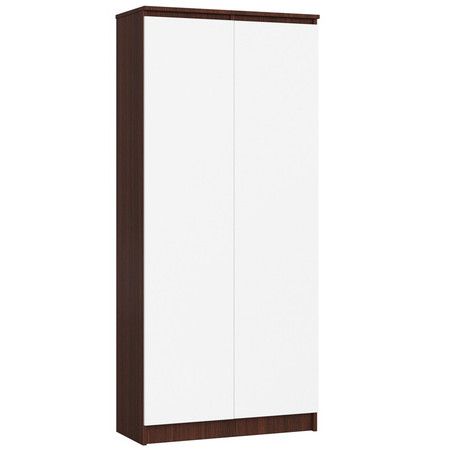 Regál R 80 cm CLP 2 dvierka 8 poličiek wenge/biela