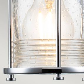 Quintiesse Nástenné svetlo do kúpeľne Ashland Bay 1-pl. chróm, Kúpeľňa, oceľ, sklo, E27, 60W, L: 12.7 cm, K: 20.6cm