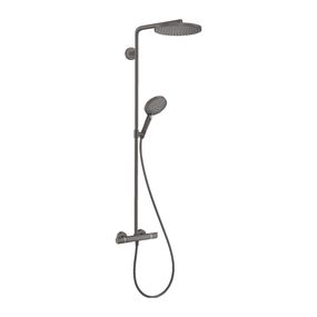 Hansgrohe Raindance Select S - Showerpipe 240 1jet PowderRain s termostatom, kartáčovaný čierny chróm 27633340