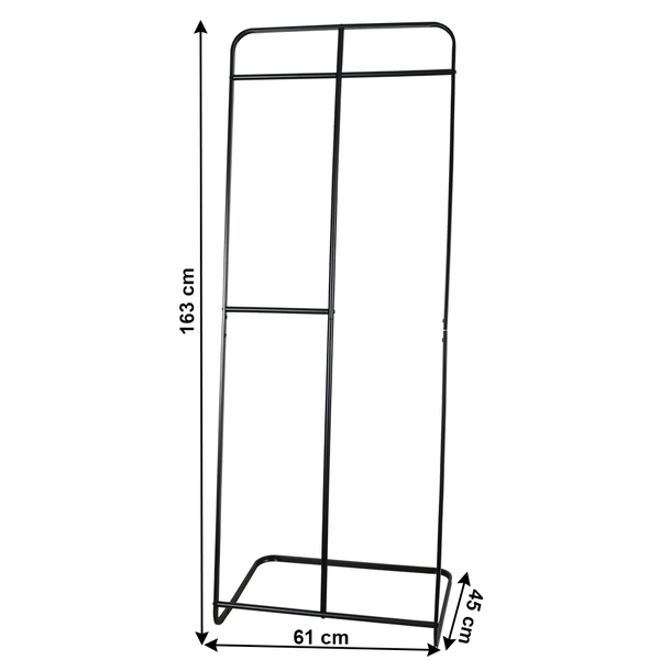 Vešiak na oblečenie, čierna, kov, KILBY