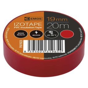 EMOS Izolační páska PVC 19mm / 20m červená 2001192030