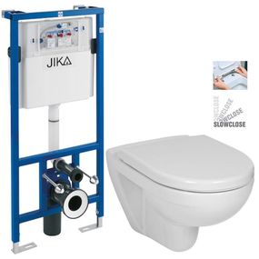 predstenový inštalačný systém bez tlačidla + WC JIKA LYRA PLUS + SEDÁTKO DURAPLAST SLOWCLOSE H895652 X LY5