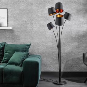 Stojanová lampa Shadow 178 cm čierna - zlatá