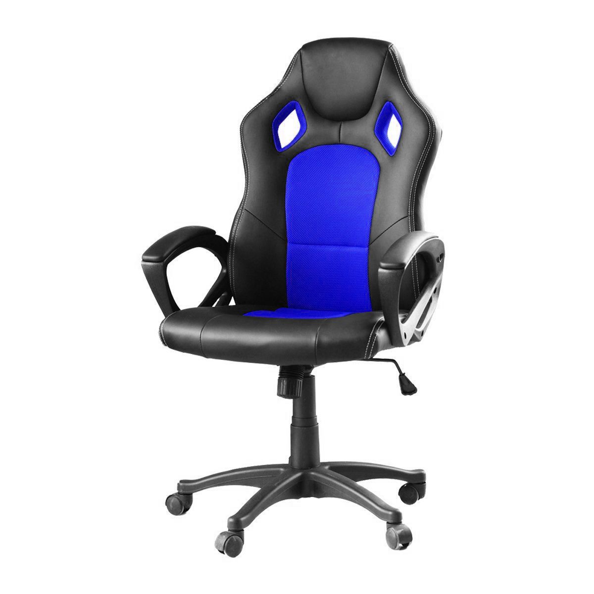 Gamer stolička Basic s farebnou opierkou, modrá 
