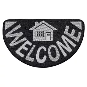 Antracitovosivá rohožka Hanse Home Weave Big Welcome, 50 x 80 cm