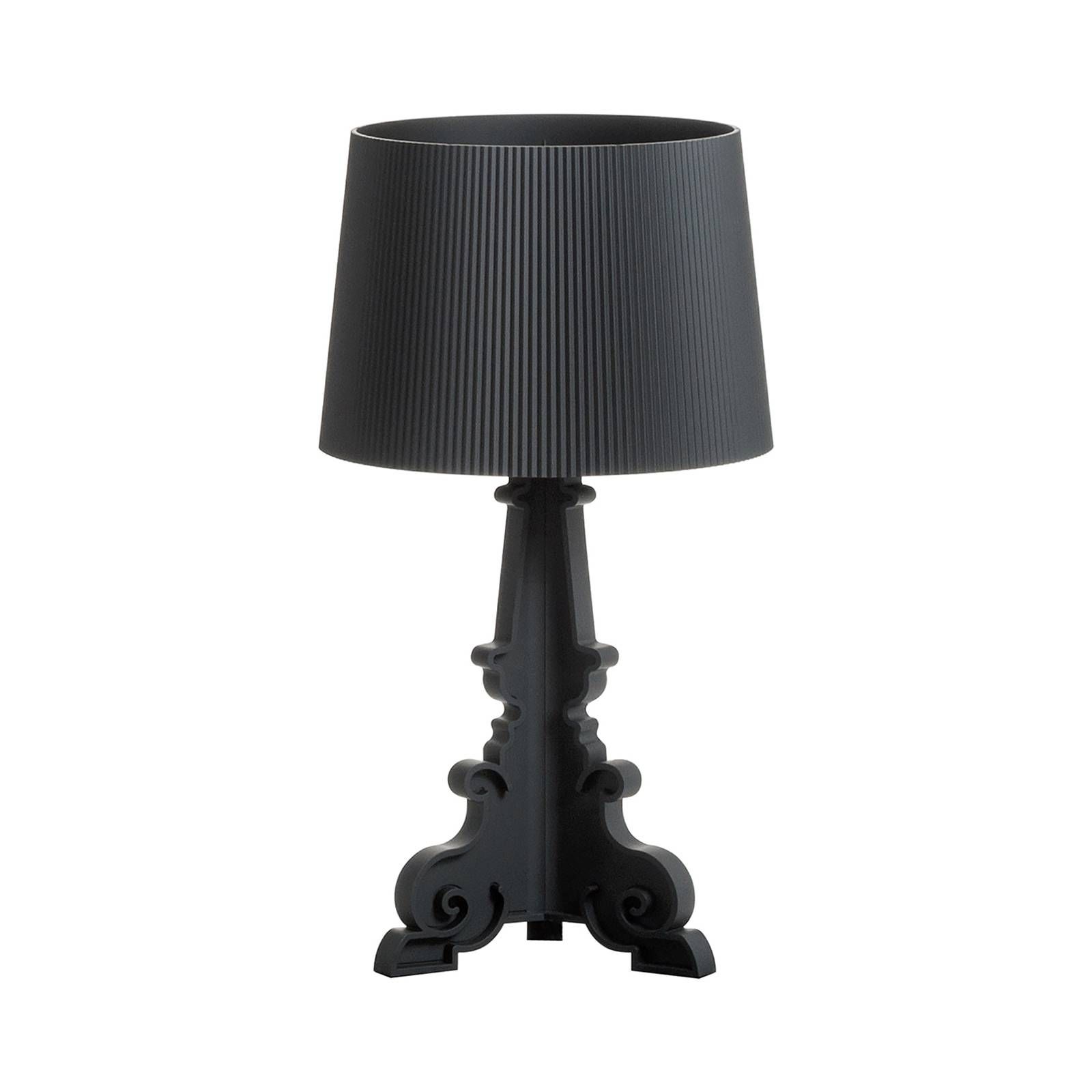 Kartell Bourgie Mat stolná LED lampa E14 čierna, Obývacia izba / jedáleň, polykarbonát, E14, 3.6W, K: 78cm