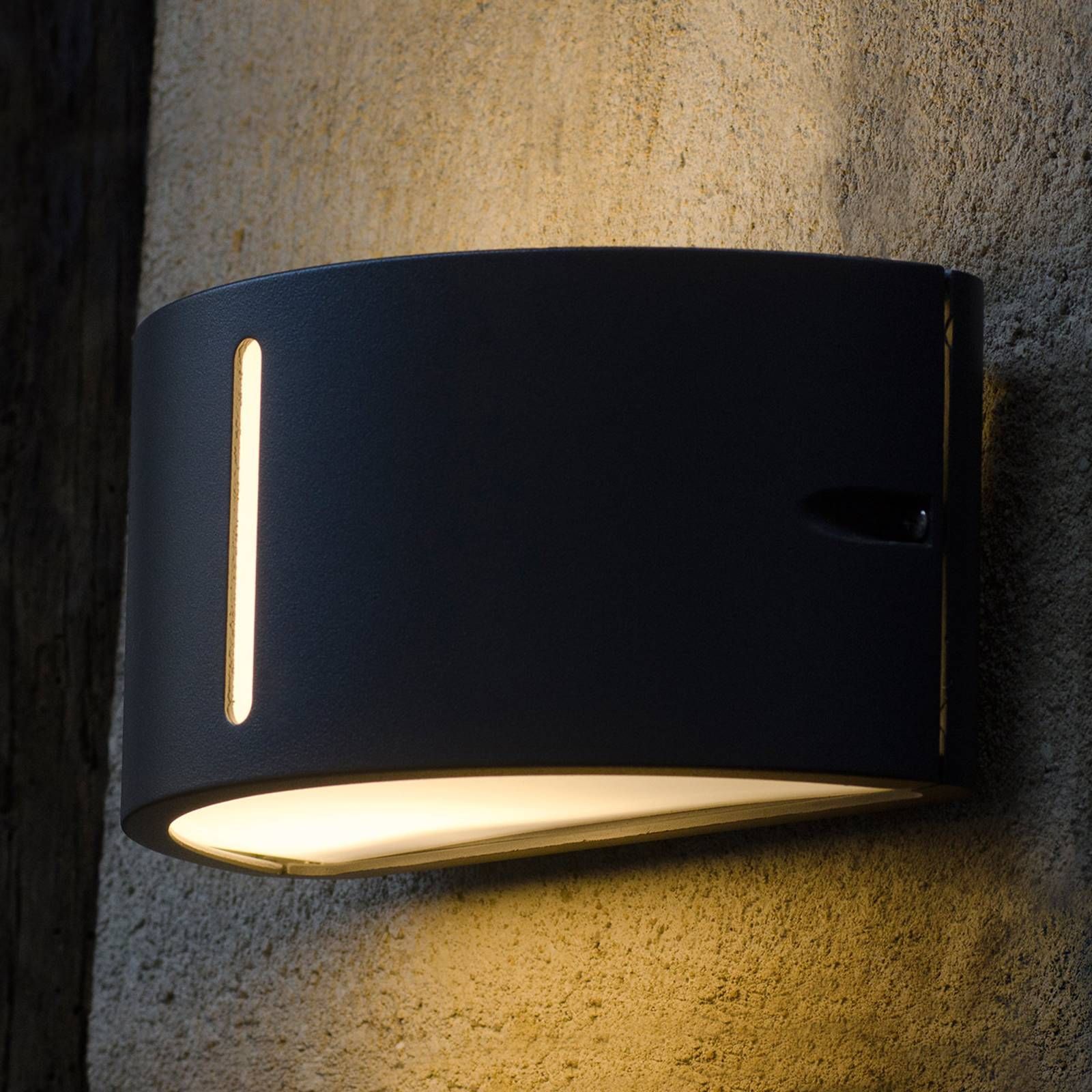 Eco-Light Moderné vonkajšie nástenné svietidlo BONN, hliník, polykarbonát, E27, 60W, L: 25 cm, K: 12cm