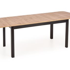 Halmar FLORIAN stôl s rozkladom, doska - dub artisan, nohy - čierne