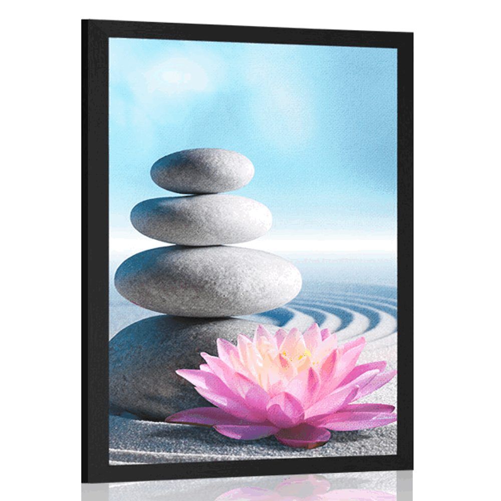 Plagát wellness kamene - 40x60 black