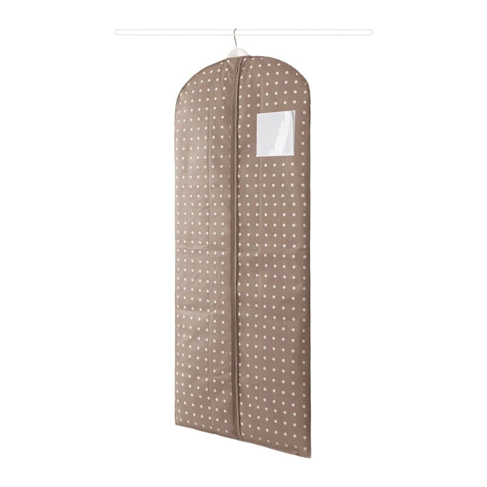 Béžový obal na šaty Compactor Dots, 137 cm