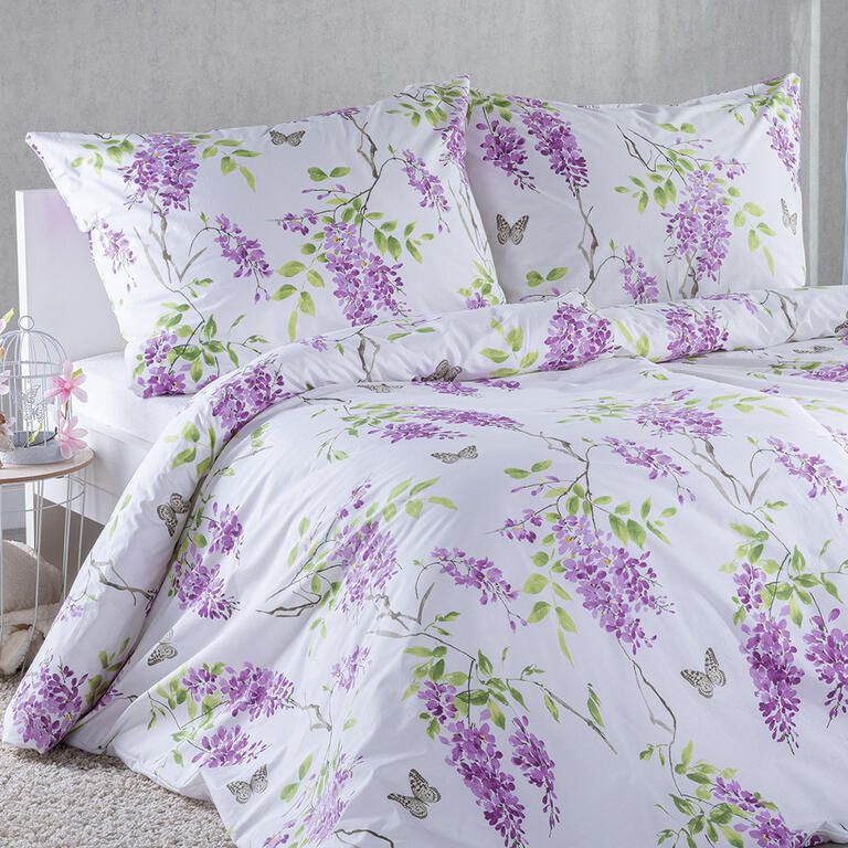 Bavlnené posteľné obliečky ORGOVÁN fialová