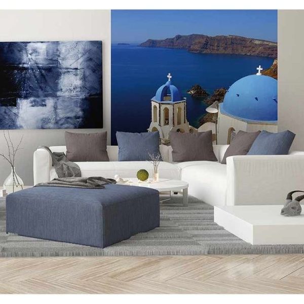 MS-3-0199 Vliesová obrazová fototapeta Santorini, veľkosť 225 x 250 cm