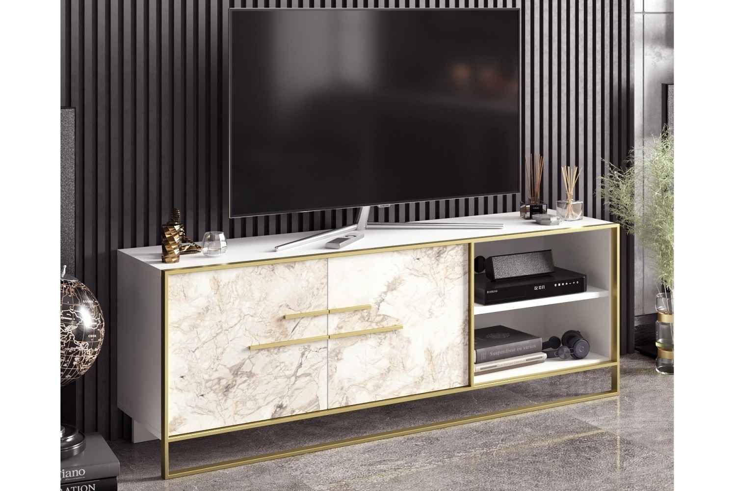 Sofahouse Dizajnový TV stolík Abequa 160 cm biely