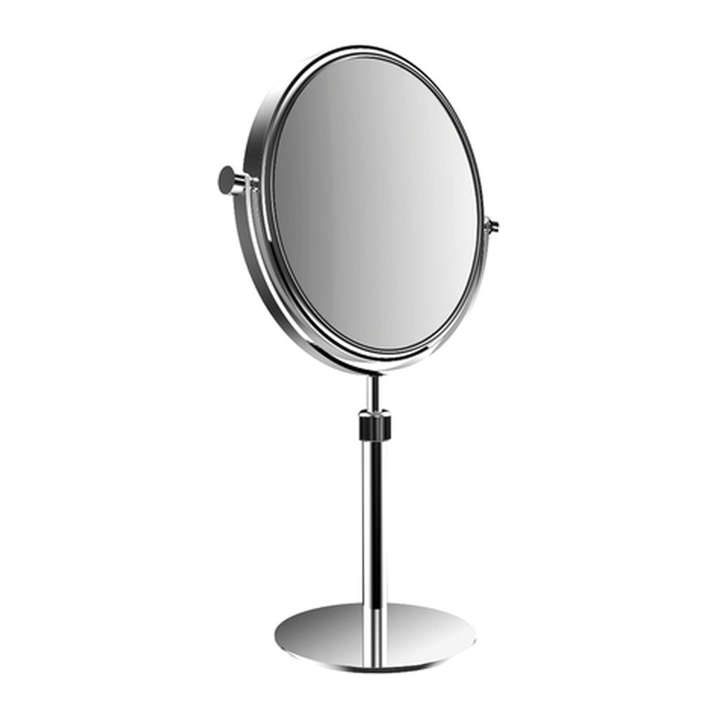 Emco Cosmetic mirrors Pure - Stojace okrúhle holiace a kozmetické zrkadlo, Ø 201 mm, 5 násobné zväčšovanie, chróm 109400121