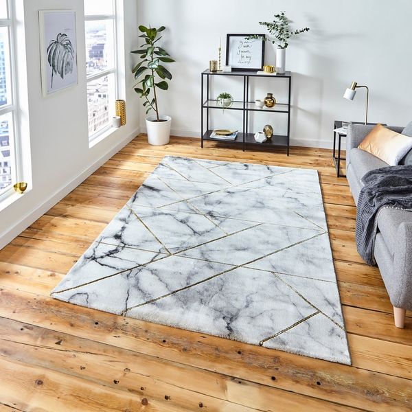 Bielo-sivý koberec 220x160 cm Craft - Think Rugs