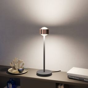 Top Light Puk! 80 Eye Table LED šošovky matné medená/čierna, Obývacia izba / jedáleň, hliníkový zinok, látka, sklo, 12W, K: 37cm