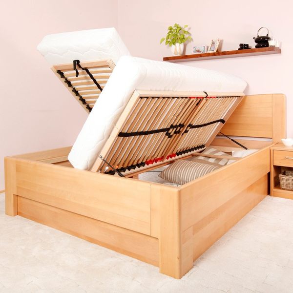 Masívna posteľ s úložným priestorom k-design 1 - 160/180 x 200cm -