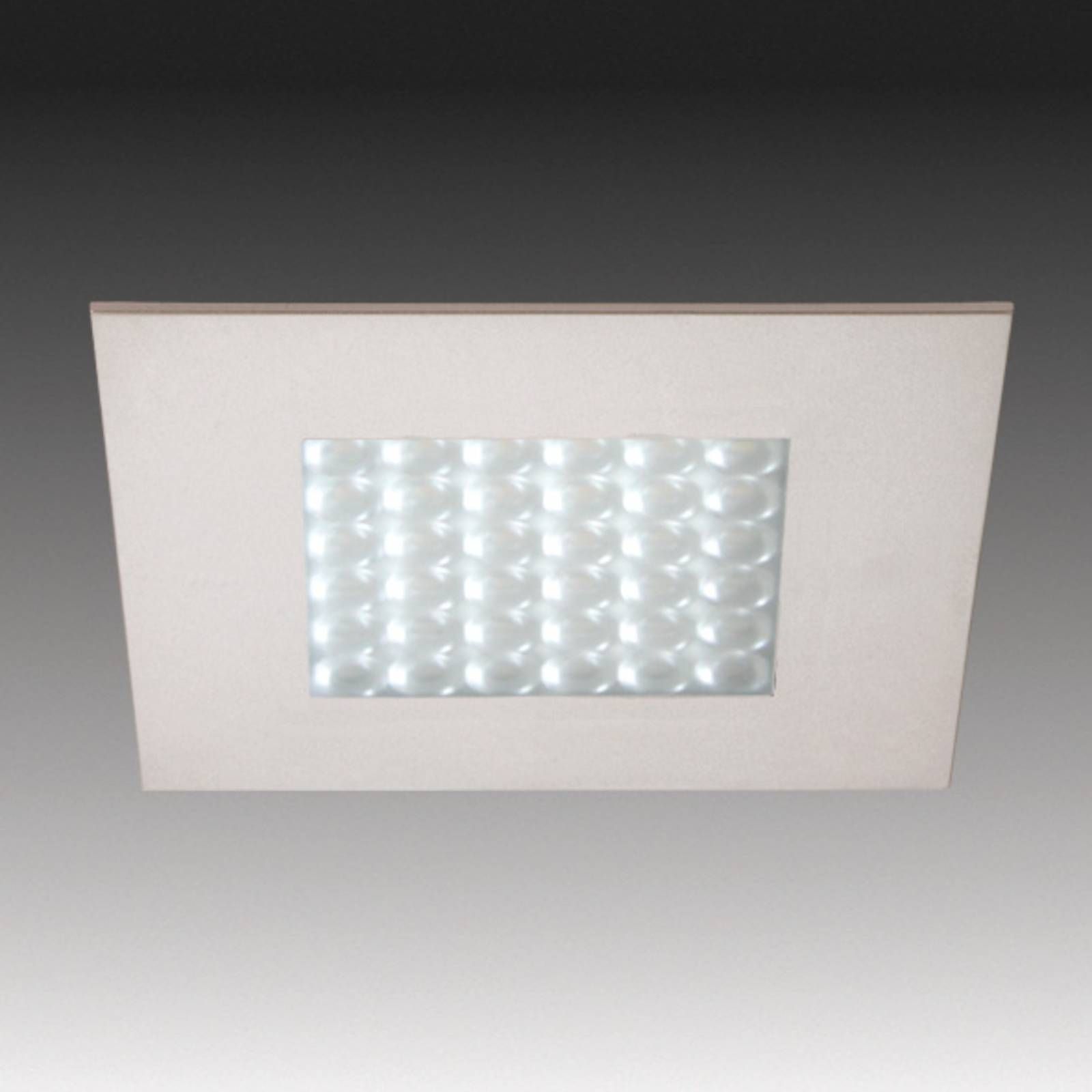 Hera Q 68-LED zapustené svetlo vzhľad ušľachtilej ocele, Pracovňa / Kancelária, plast, sklo, 0.07W, Energialuokka: G, P: 7.25 cm, L: 7.25 cm