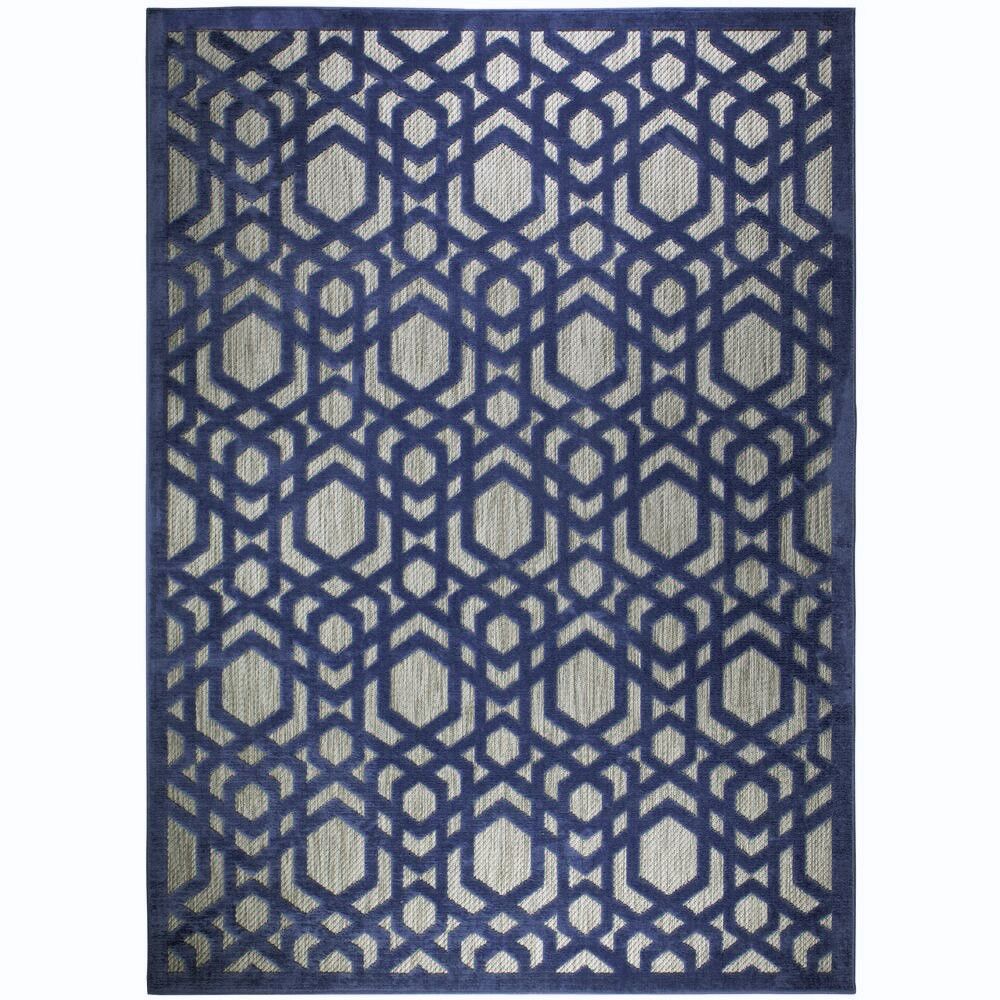 Flair Rugs koberce Kusový koberec Piatto Oro Blue – na von aj na doma - 120x170 cm