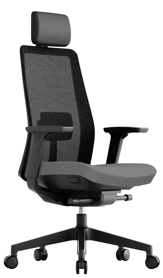 OFFICE PRO -  OFFICE PRO Kancelárska stolička K10 BLACK šedá