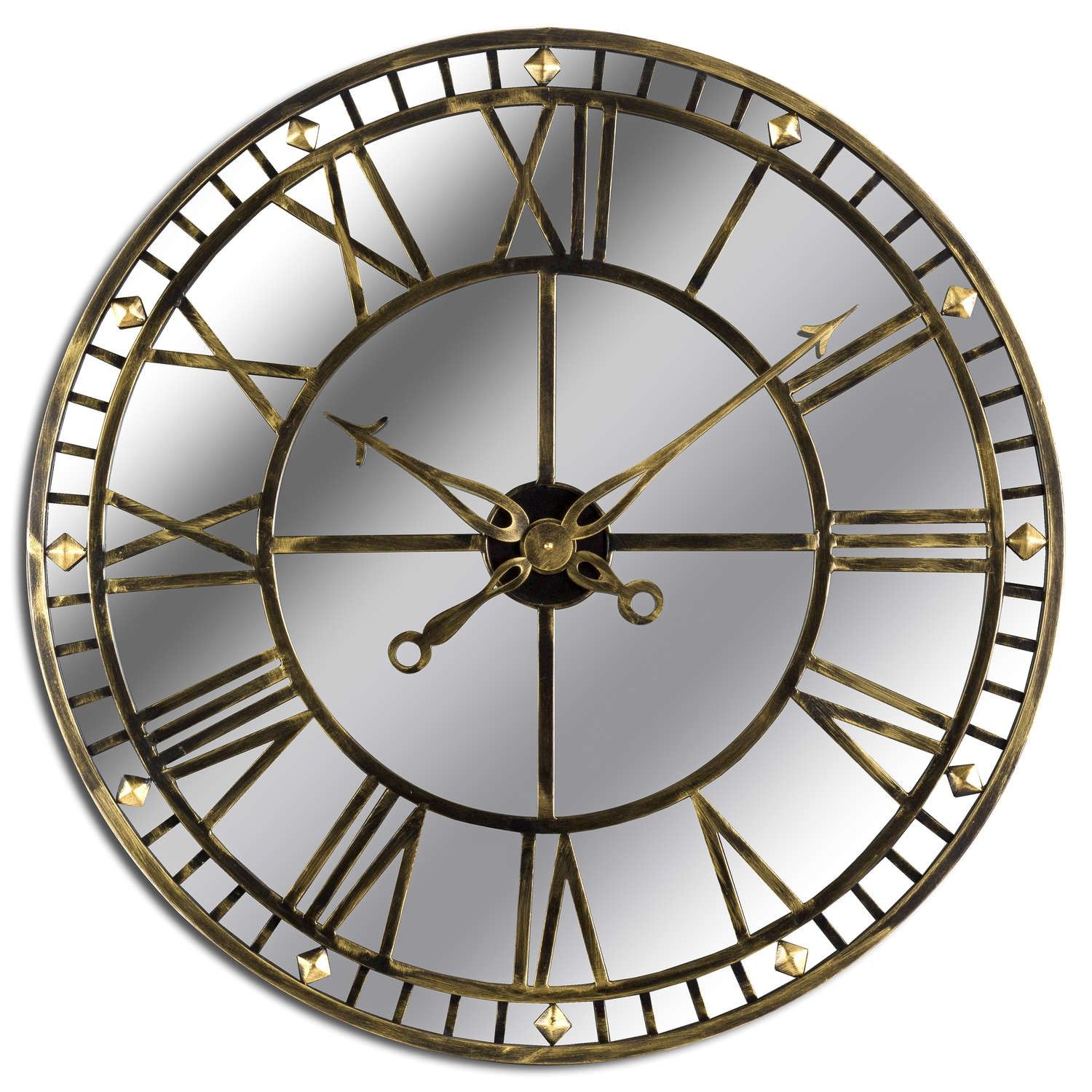 Estila Zrkadlové dizajnové nástenné hodiny Dorian 80cm