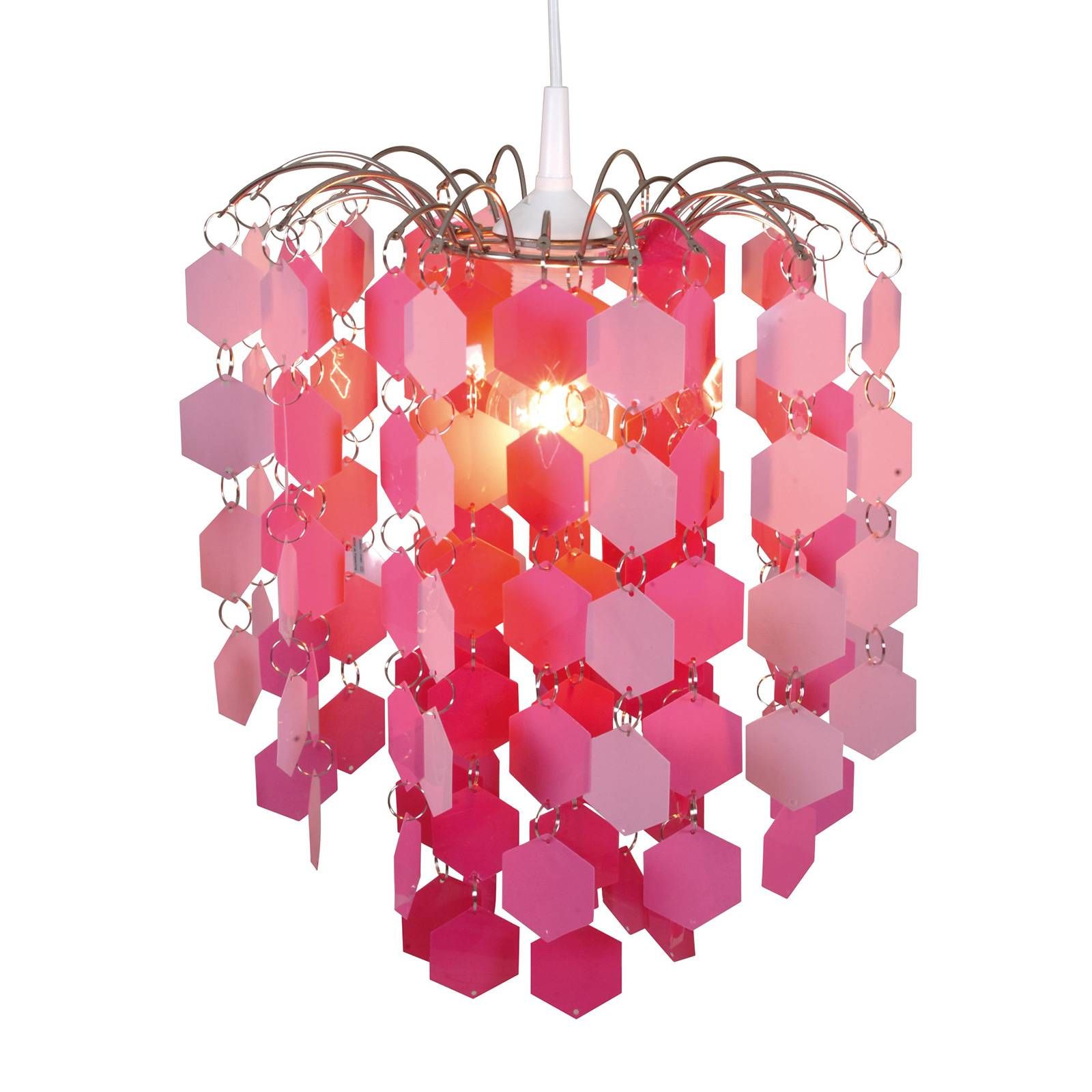 Näve Závesná lampa 6008519, ružové dekoračné prvky, Detská izba, kov, plast, E27, 60W, K: 40cm