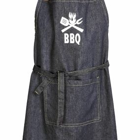 Zástera kuchynská, Jeans BBQ, šedomodrá