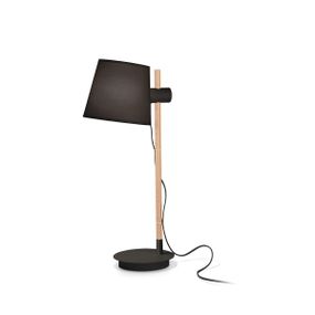 Ideal Lux 272238 AXEL stolná lampička 1xE27 čierna, drevo