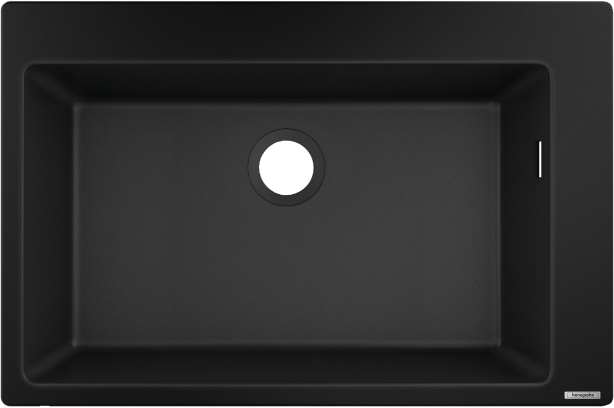 Hansgrohe - Vstavaný drez 660, 770x510 mm, čierny grafit 43313170