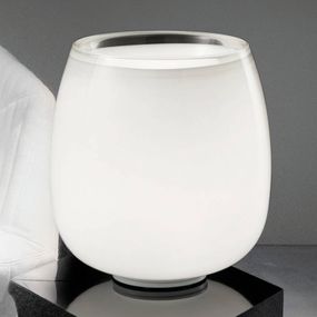 Vistosi Implode – sklenená stolná lampa Ø 38 cm, Obývacia izba / jedáleň, sklo, G9, 60W, K: 18cm