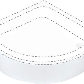 DEANTE - plus II biela - Akrylátová sprchová vanička, polguľatá, 80 cm KTU_032B