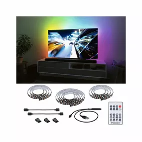 PAULMANN EntertainLED USB LED Strip osvětlení TV 75 Zoll 3,1m 5W 60LEDs/m RGB+