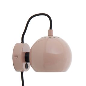 FRANDSEN Ball Magnet nástenné svietidlo nude, Obývacia izba / jedáleň, kov, E14, 25W, L: 12 cm