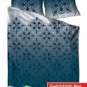 DomTextilu Originálne modré bavlnené posteľné obliečky s ornametom 3 časti: 1ks 200x220 + 2ks 70 cmx80 Modrá 70 x 80 cm 33373-164208