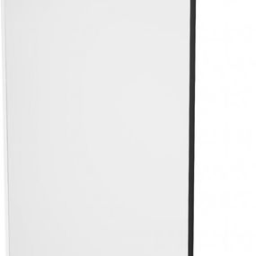 MEXEN/S - KIOTO Sprchová zástena WALK-IN 110 x 200 cm, transparent/čierny vzor 8 mm, biela 800-110-101-20-70