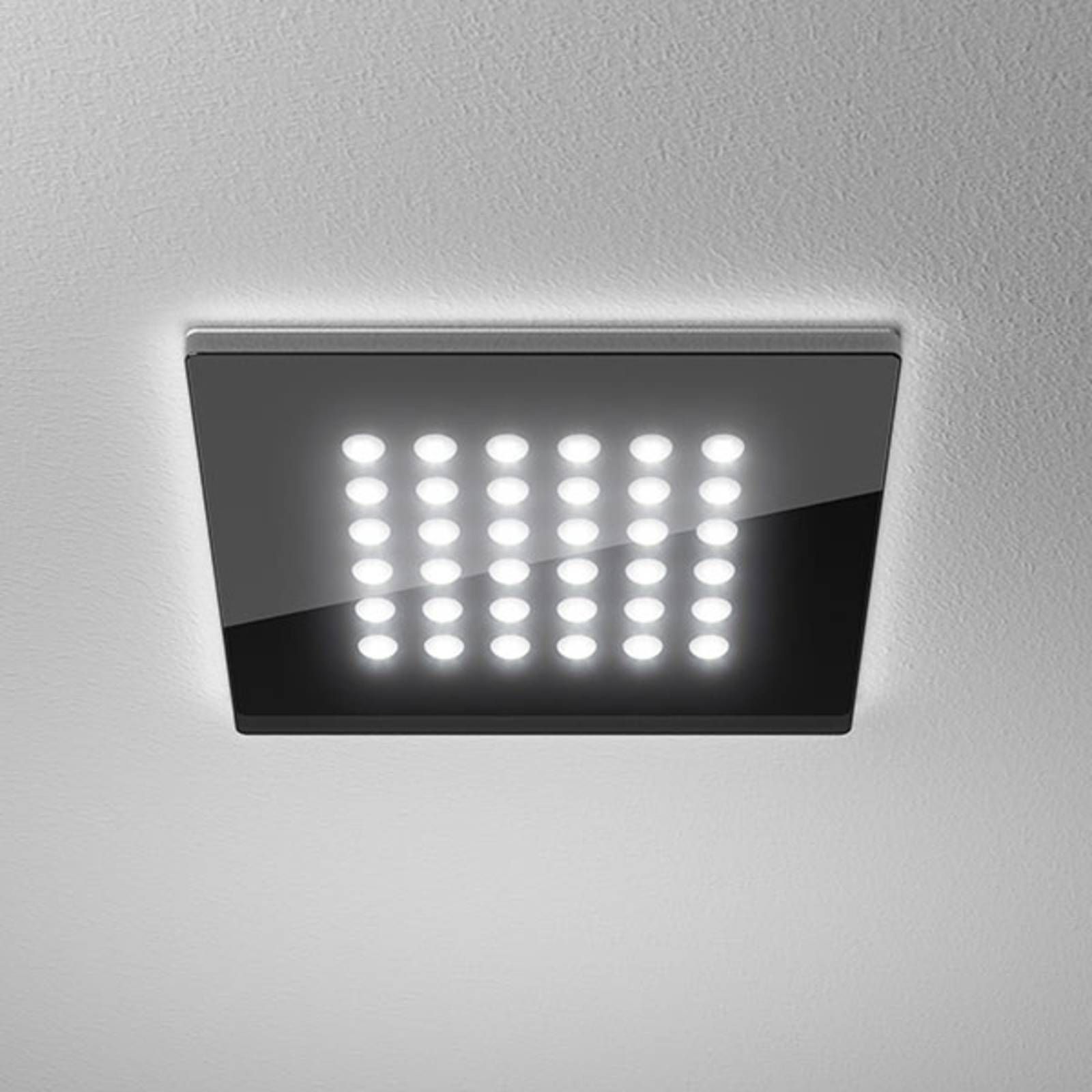 LTS LED downlight Domino Flat Square, 16 x 16 cm, 11 W, Pracovňa / Kancelária, akryl, 11W, P: 16 cm, L: 16 cm