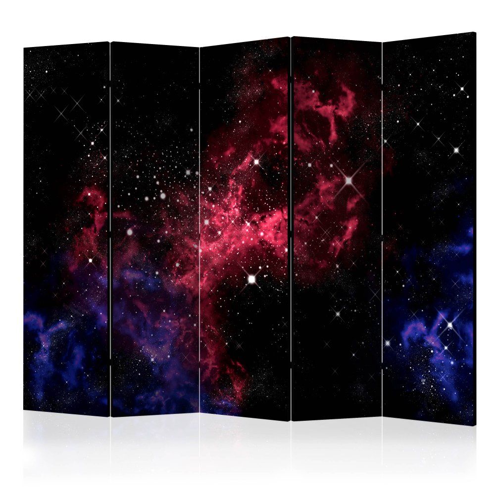 Paraván space - stars Dekorhome 225x172 cm (5-dielny)